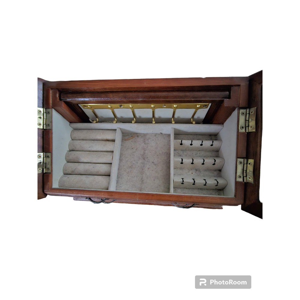 The Commodore Vintage Wooden Jewelry Box - Picture 3 of 6